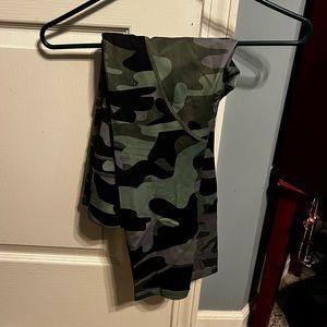 ZYIA Green Camo Pocket Light n Tight Hi-Rise 7/8